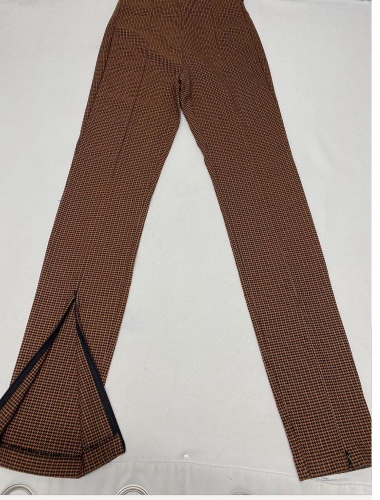 Zara Patterned Pants With Slits Size- m