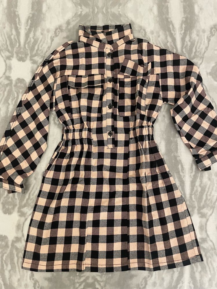 Zara Checked Shirt Dress