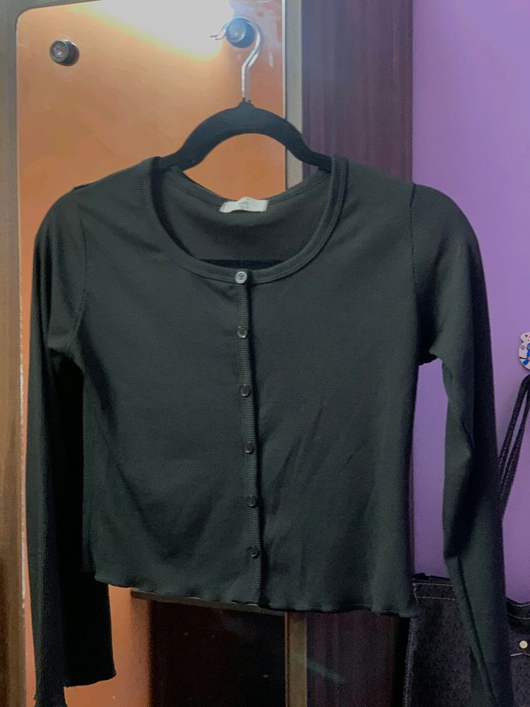 Black Full Sleeves Top