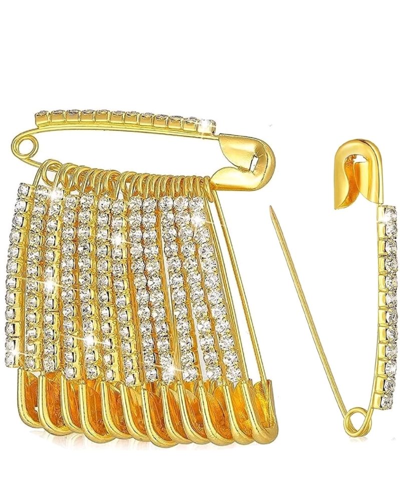 Top Running Reinstone Saree Safety Pins Bunch