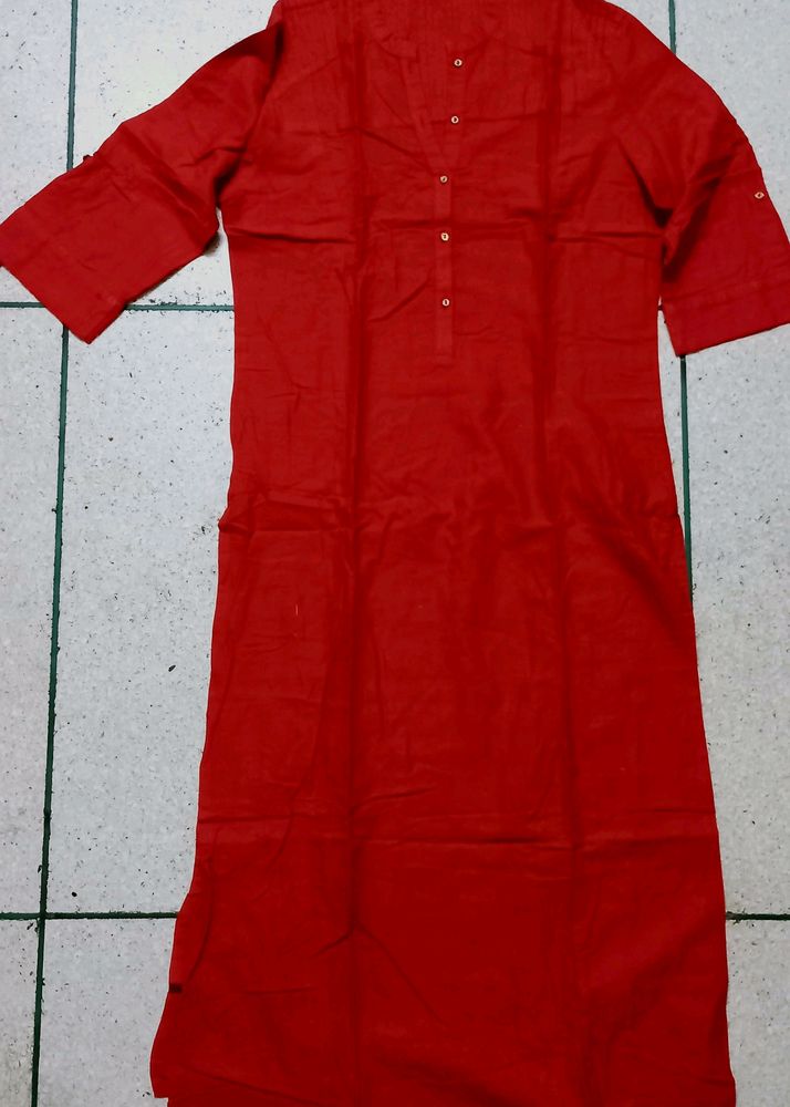 Beautiful Long Red Kurti