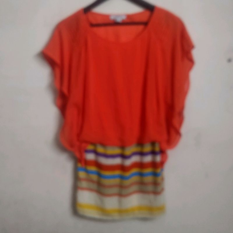 Orange Designer Kaftan Top(Women's)