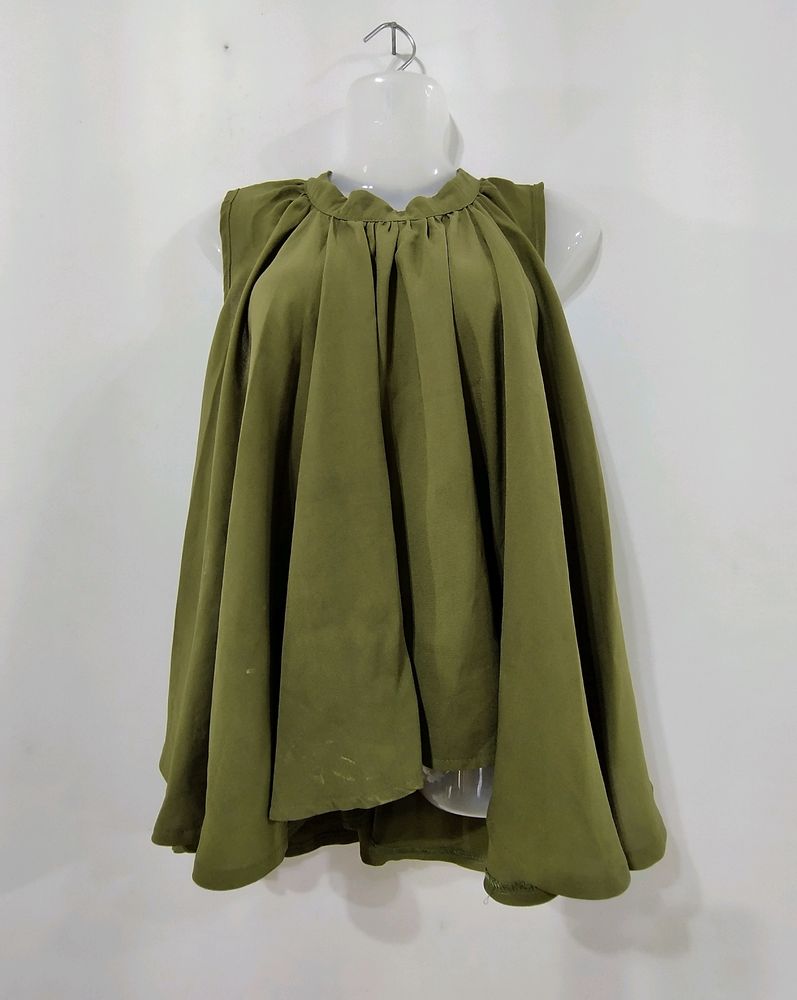 Olive Green Loose Fit Top ( Women)