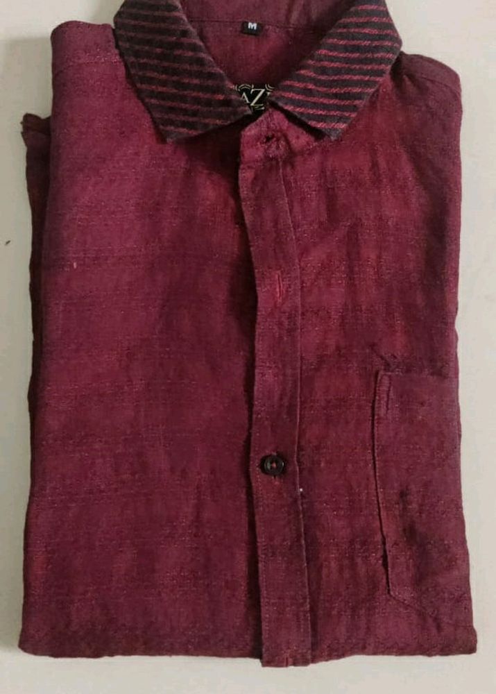 Rarely Used Mens Maroon Shirt