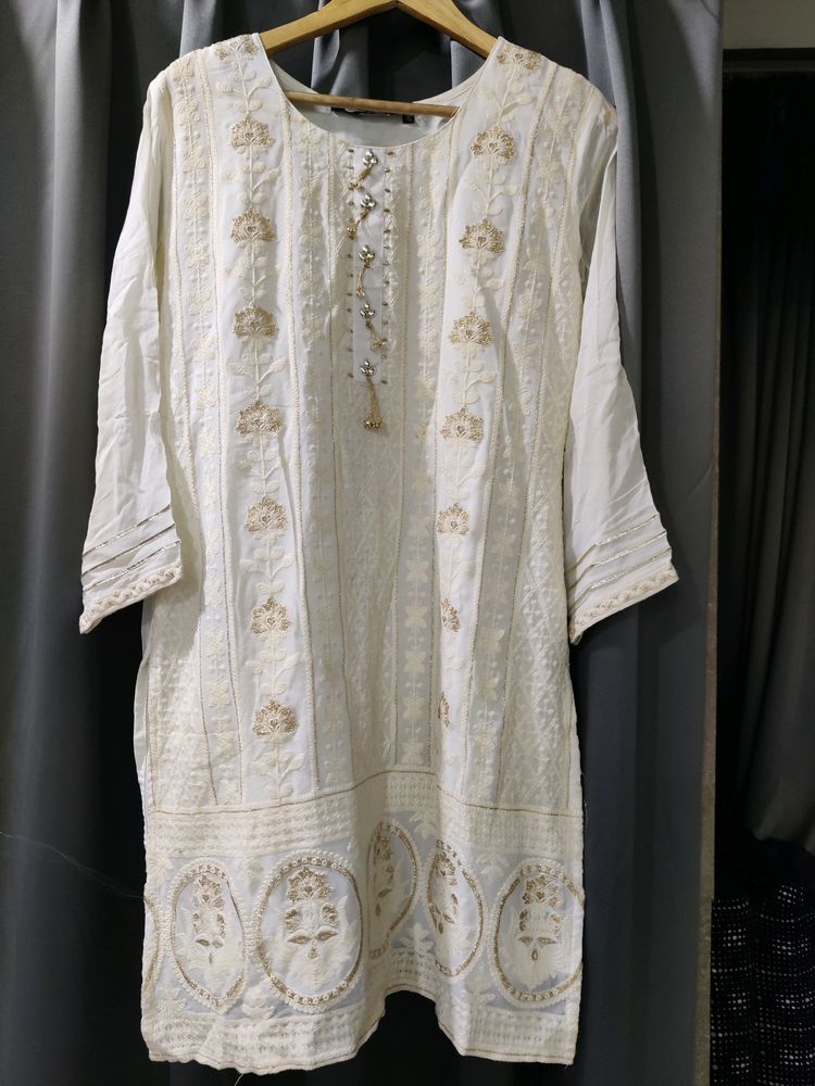 White Ethenic Kurta