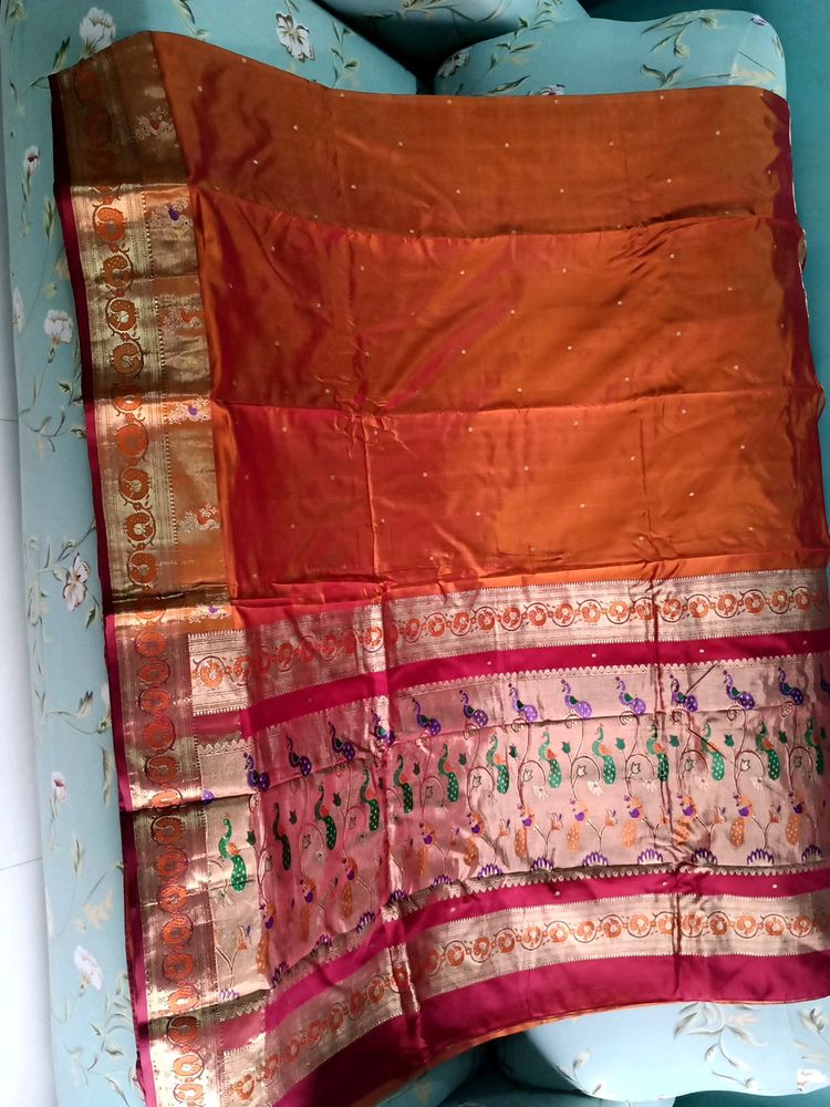 Pure Silk Peshwai Broad Border