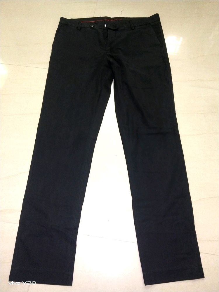 Gents Black Rayon Pant