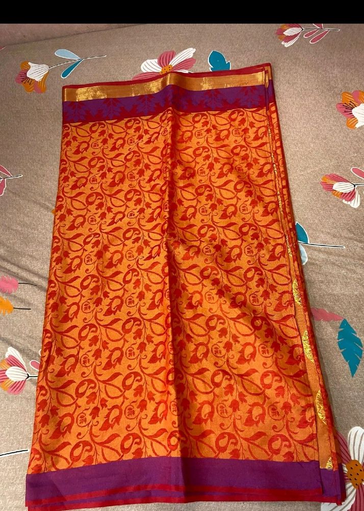 Once Worn Saree With Blouse