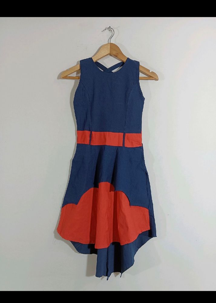 Dark Blue And Pink Dress (Girls)