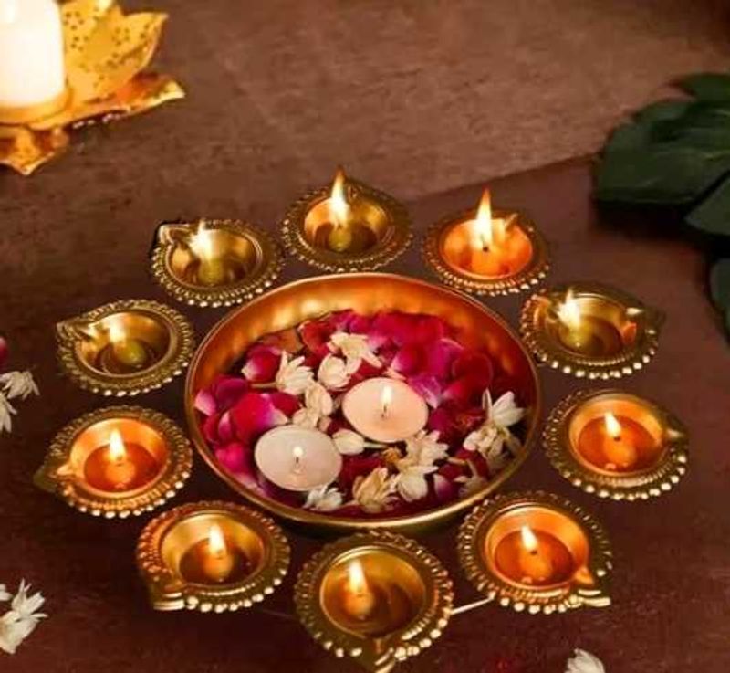 Diwali diya holder decor🌺🌻