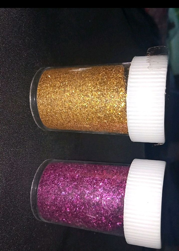 Golden And Pink Glitters....