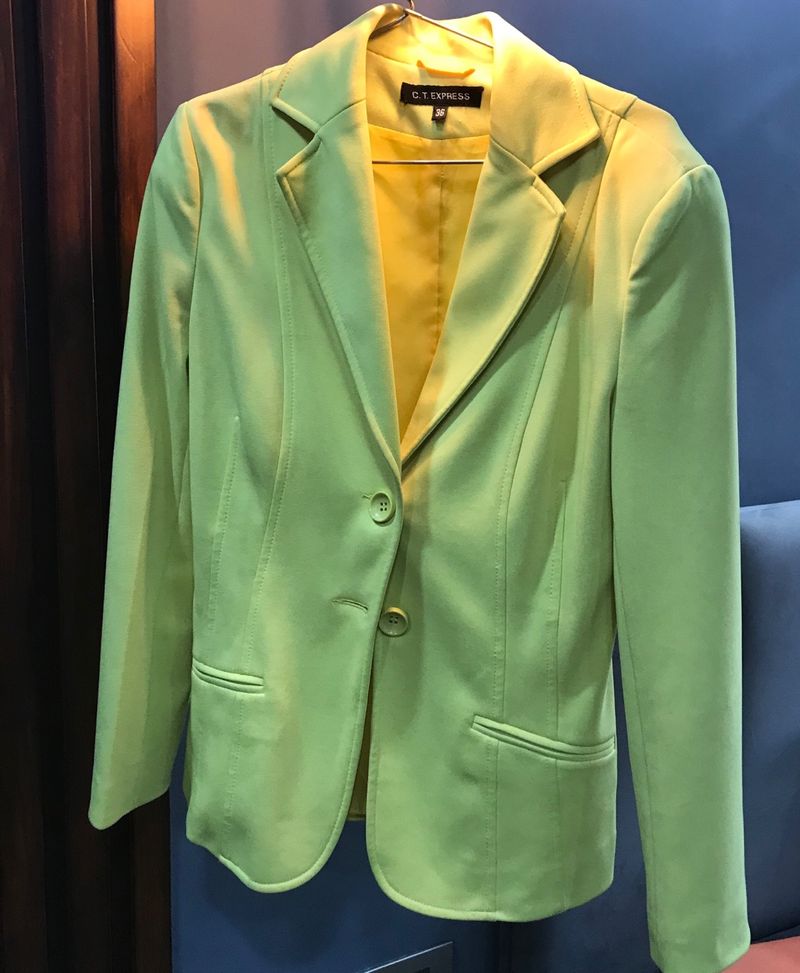 Neon Colour Slim Fit Blazer For Women