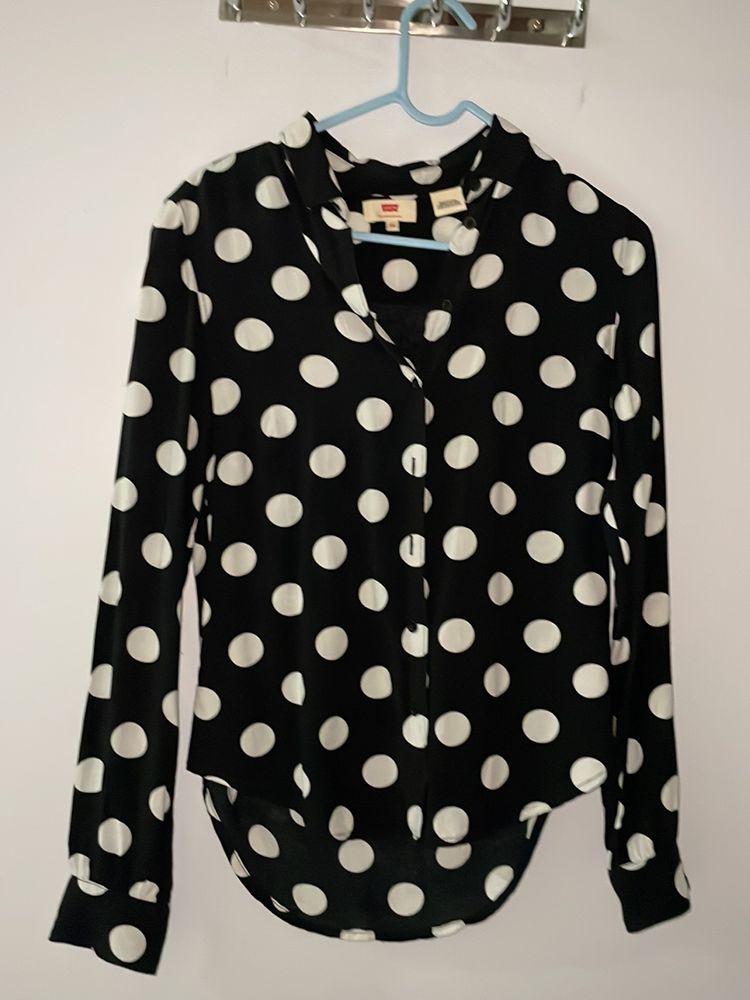 Levis Polka Dot Black Shirt