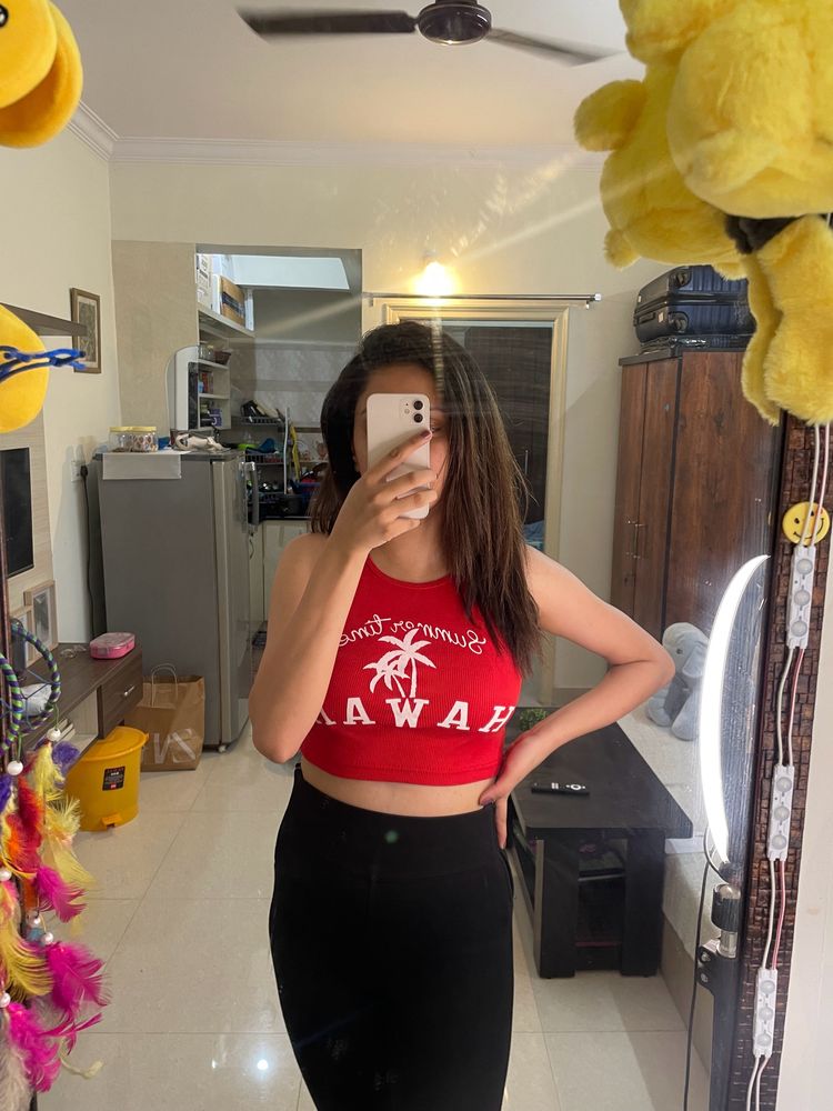 Red Crop Top