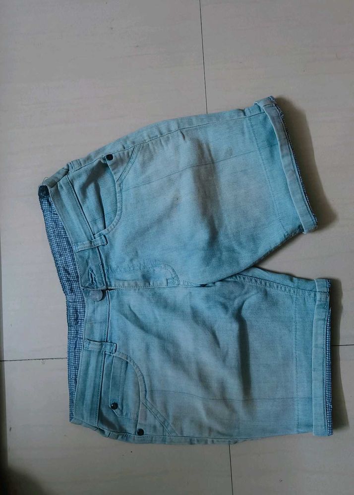 Light Blue Denim Shorts