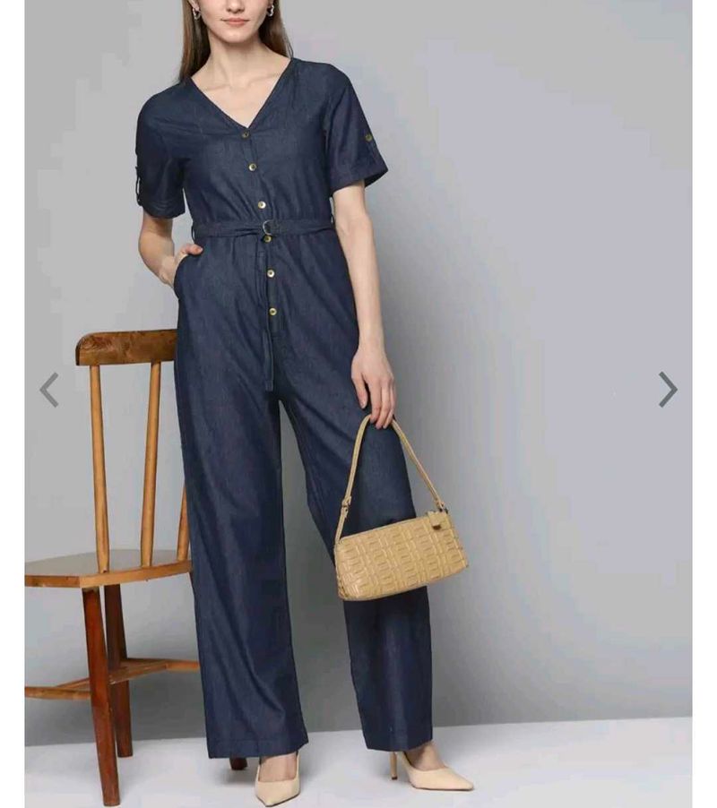 CHEMISTRY Navy Blue Jumpsuit (M)