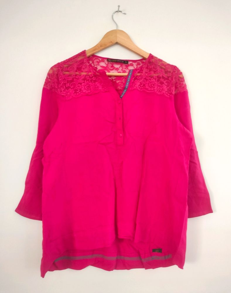 Rose Pink Netted Tops (Women's)