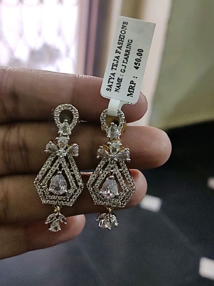 Cz Stones Brand New Earrings