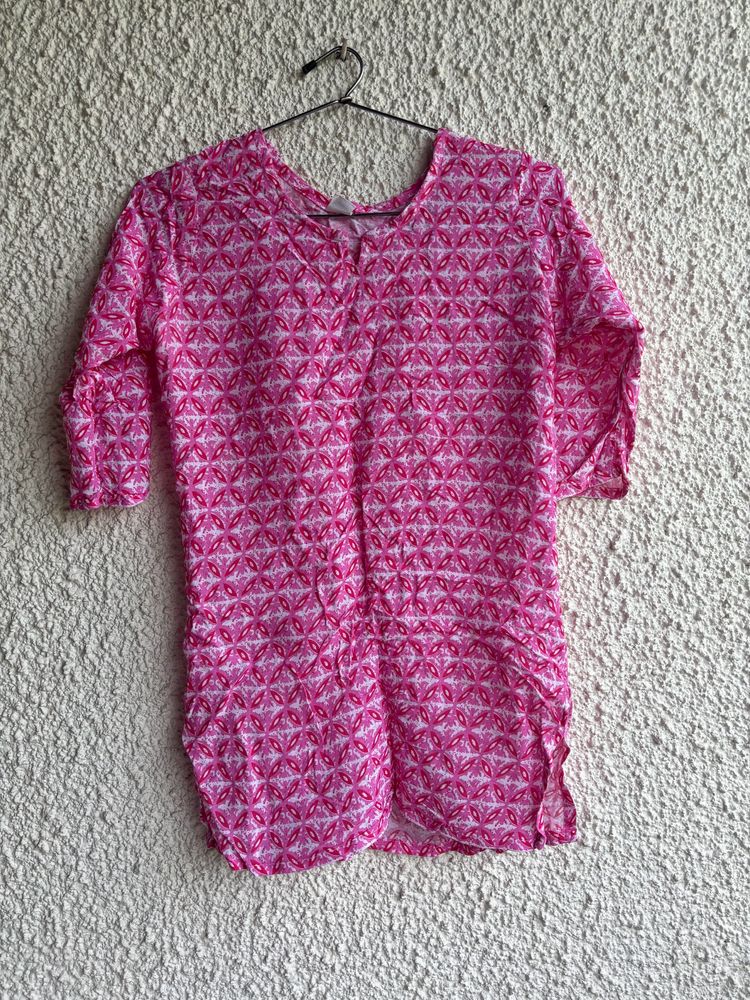 Pink Short Kurti