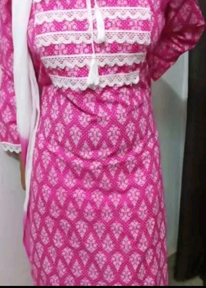 Pink Kurti Set