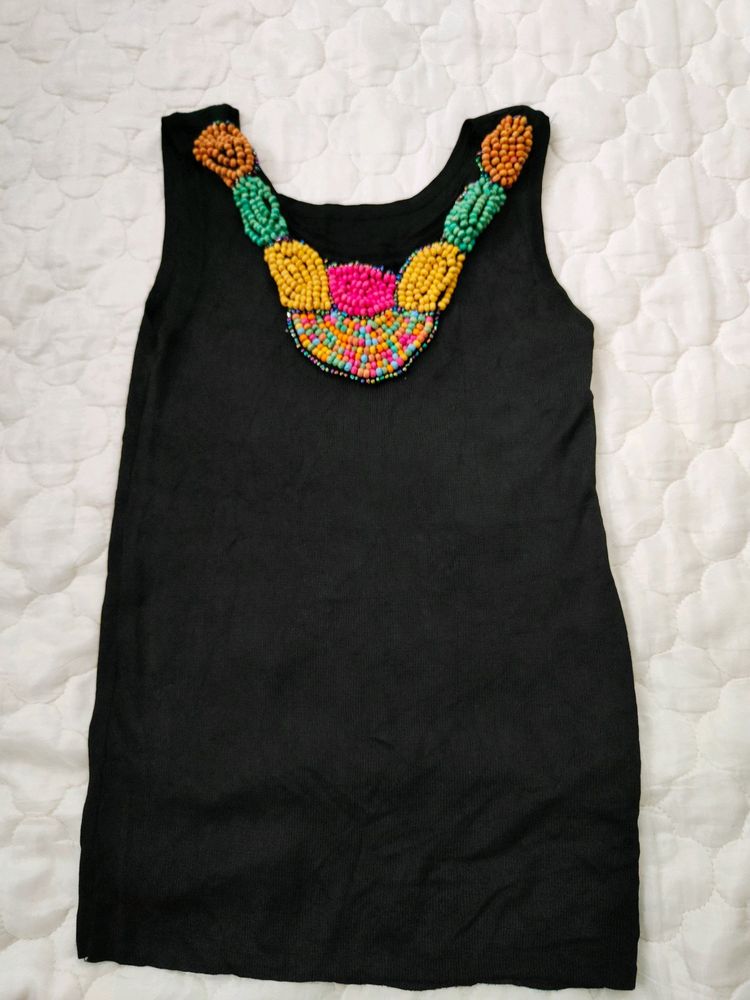 Black Half Sleeve Top