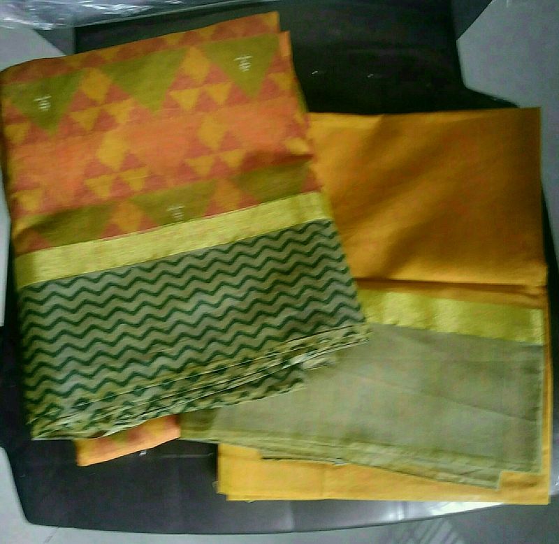 Summer Saree With Blouse Material