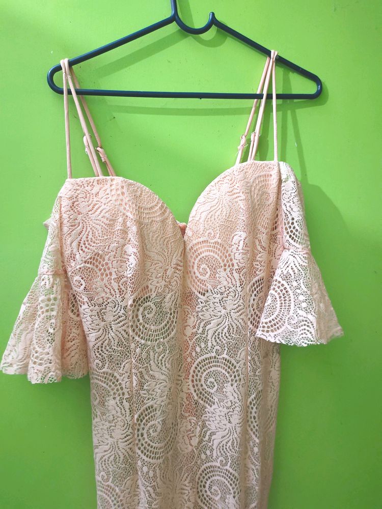 Sexy Nude Bodycorn Lace Dress (New)