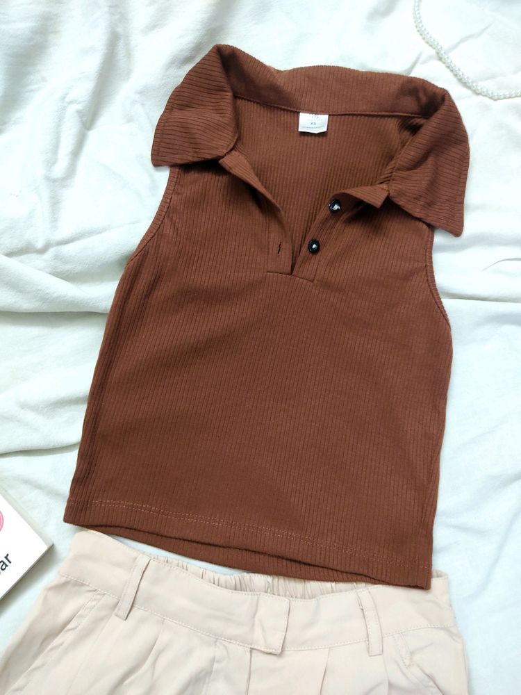 Y2K Brown Top🤎