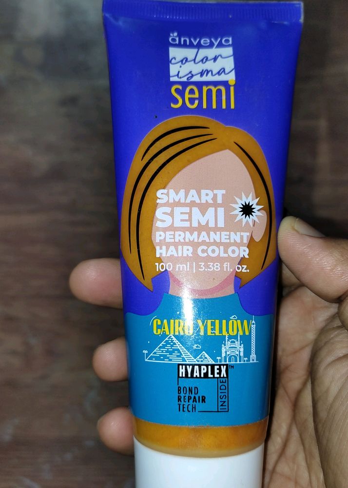 Anveya Cairo Yellow Semi Permanent Hair Color, 100