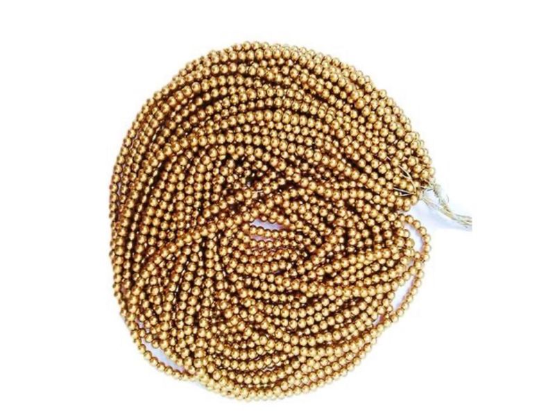 3mm Round Golden Beads For Aariwork Blouse Embroid