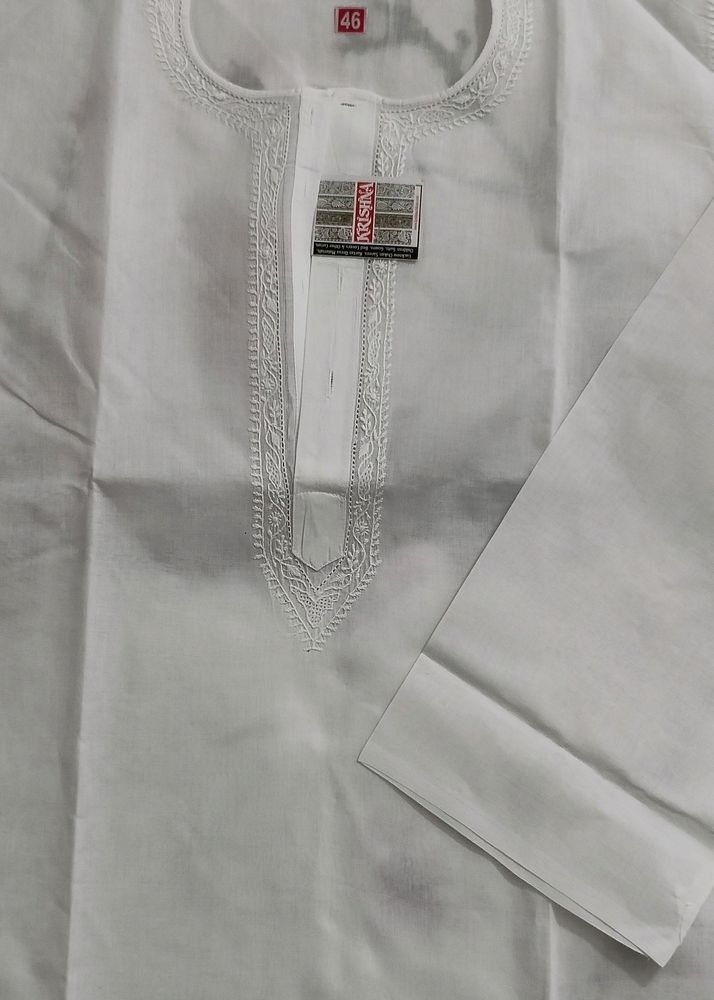 Authentic Lucknowi Gents Kurta In White Colour