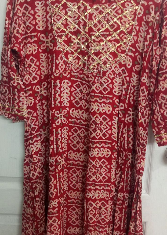 Red Anarkali Kurti