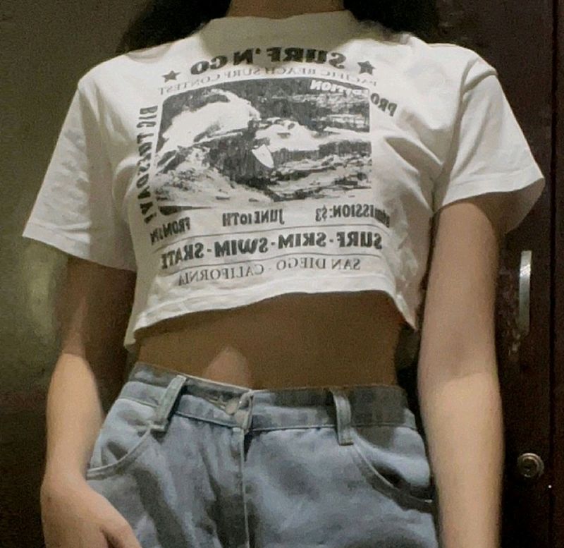 h&m y2k crop top