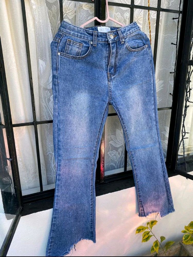 Imported Flared Blue Jeans Women