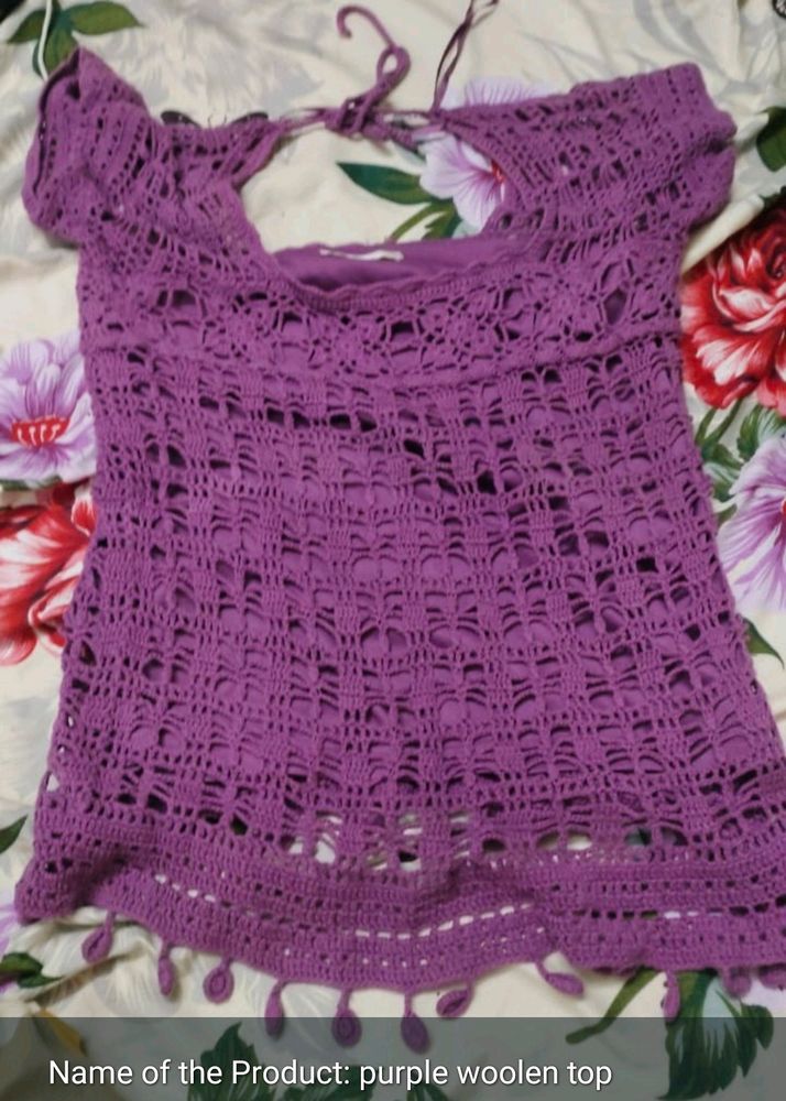 Purple Woolen Top