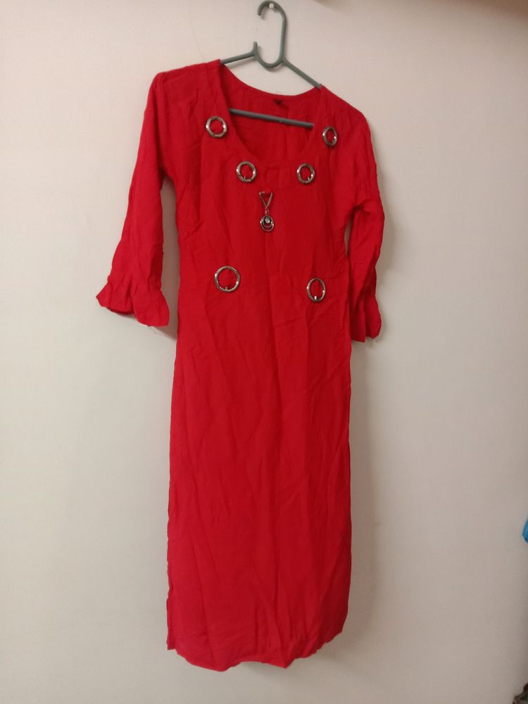 Red Kurta For Women