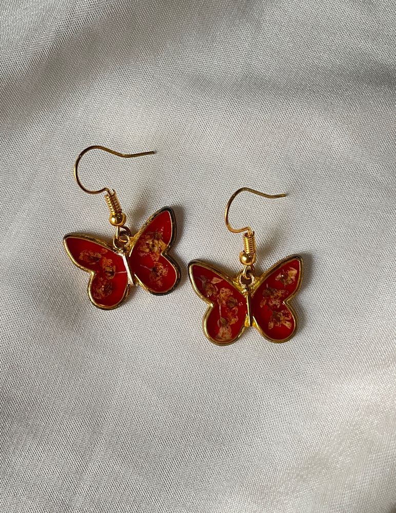 Flower Butterfly Earrings