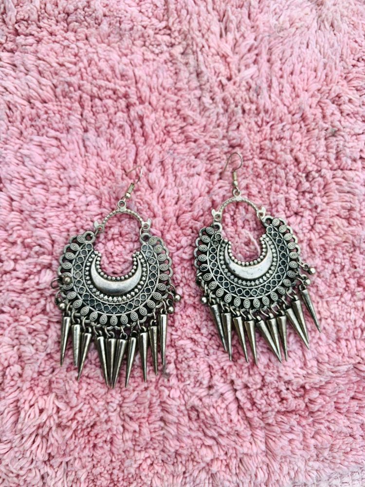 Silver Oxidised Earrings