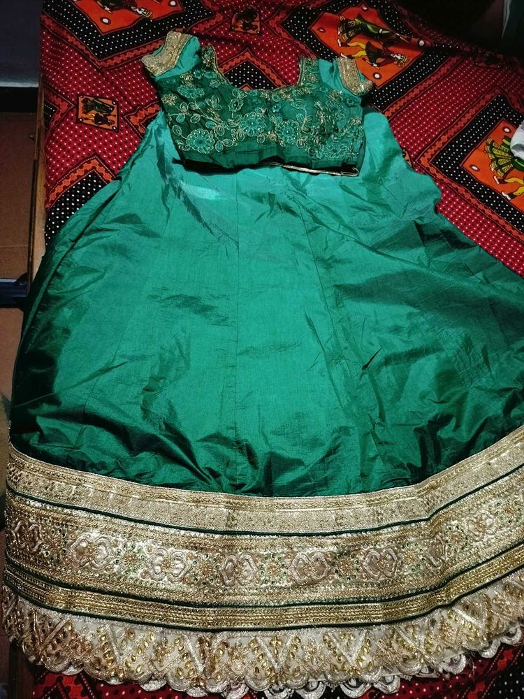 Green Party Wear Lehenga