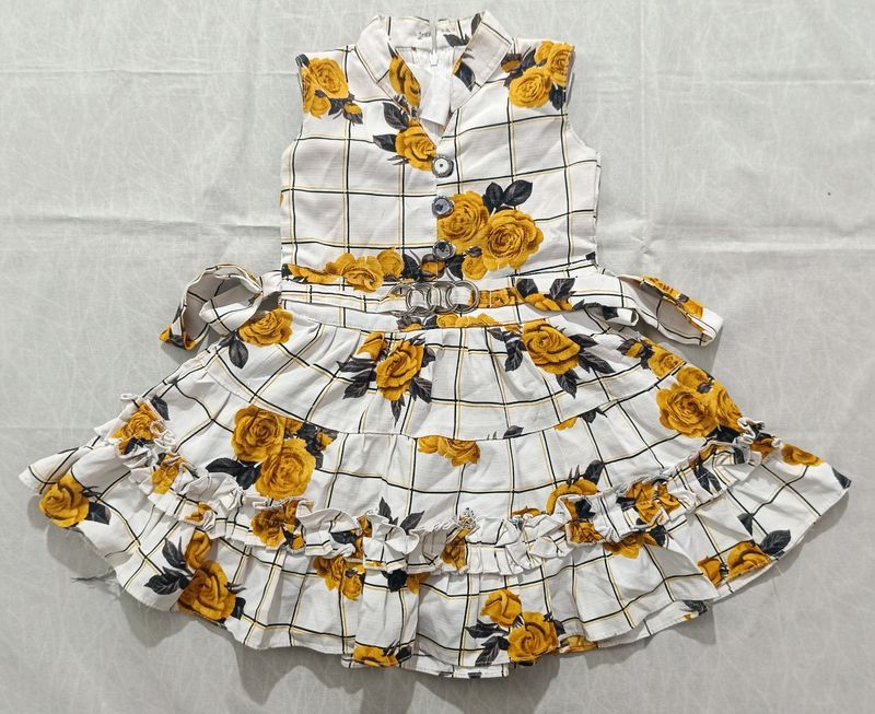 Baby Girl White Yellow Frock