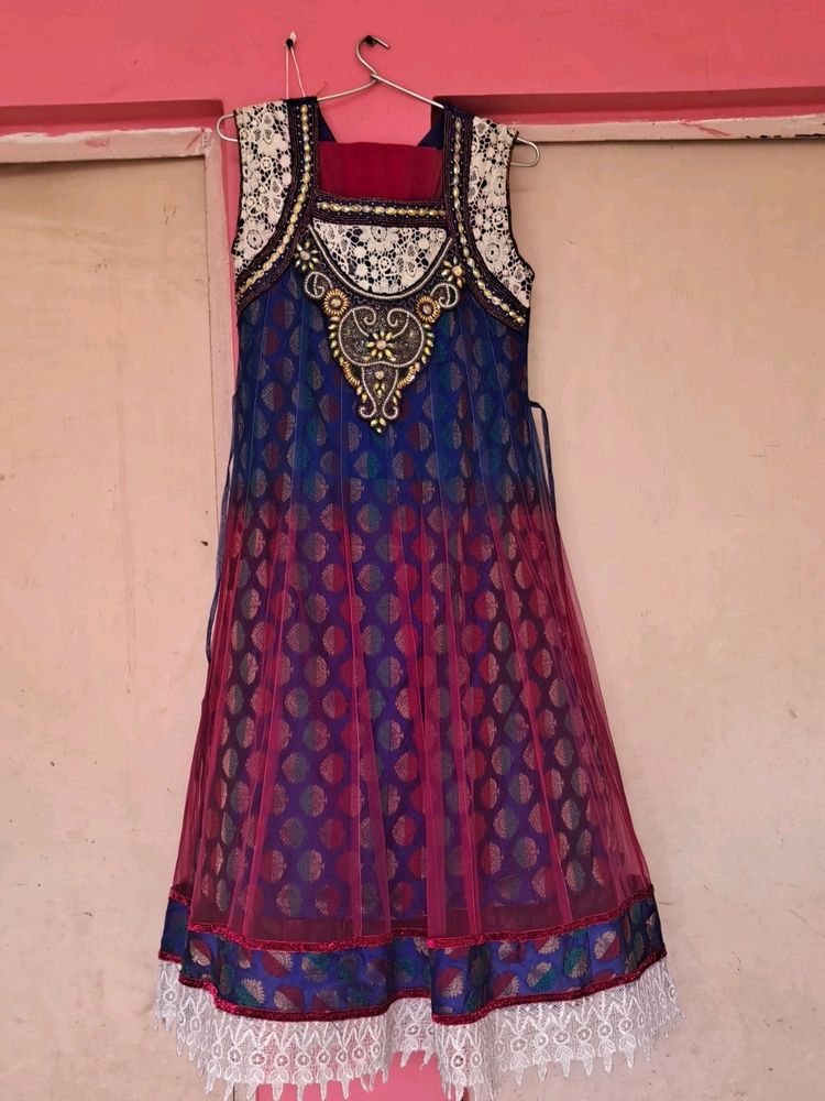 Festive Frock Suit For Teenage In Georgette Fabric