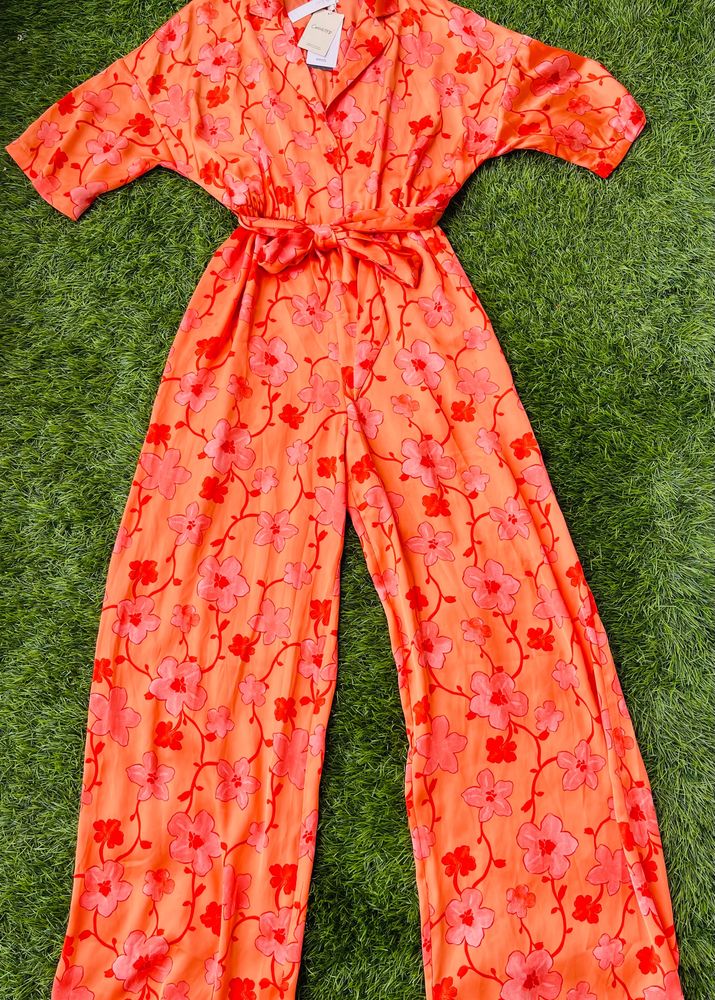 Mango Floral Printed Jumpsuit