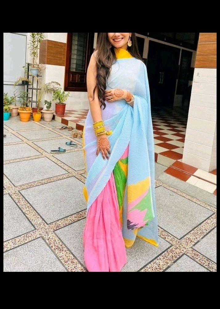 Deepika Padukone Fam Saree 🌈