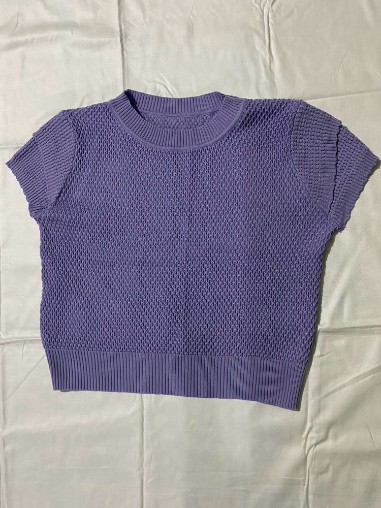 Knitted Lavender Top