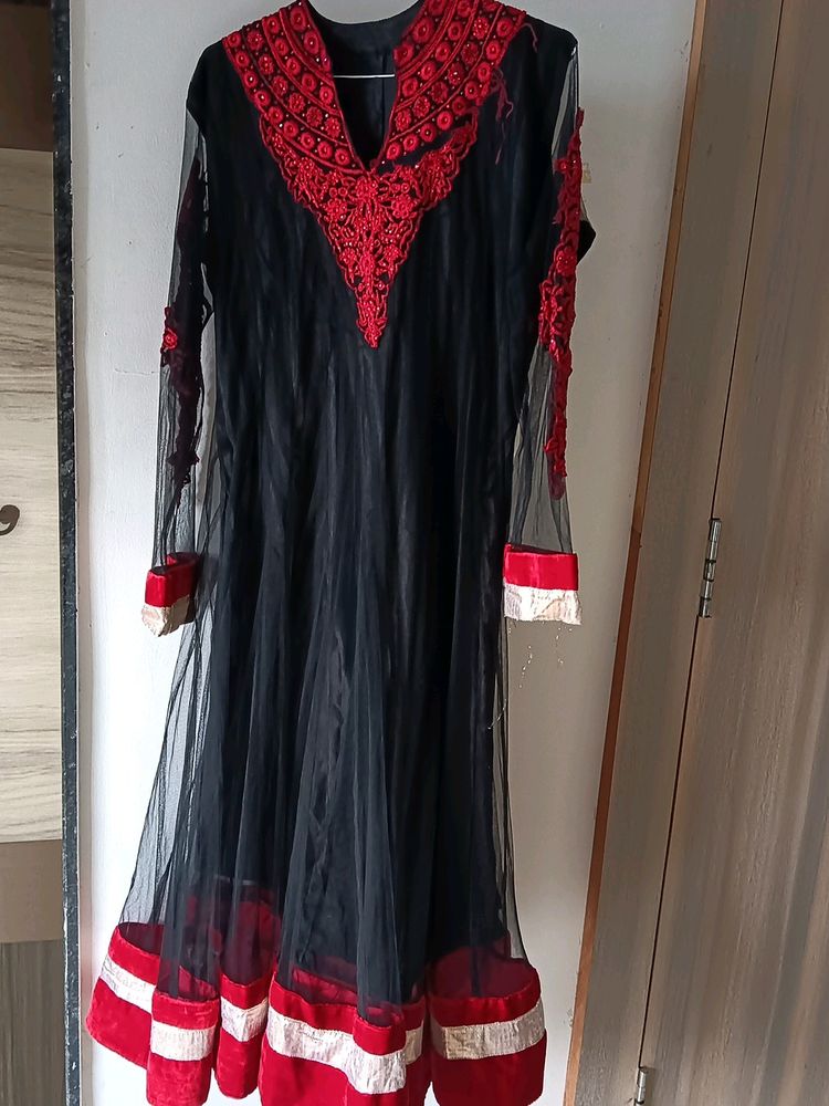 Black Party Wear Long Gown