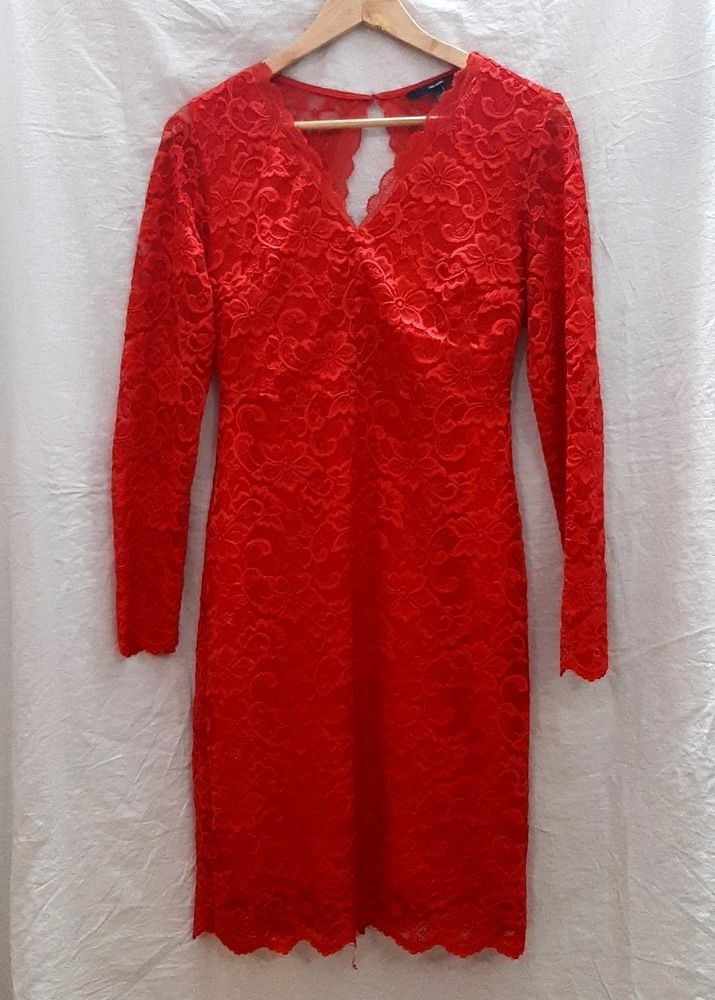 Red Floral Lace Dress By Vero Moda--Price Drop🤩