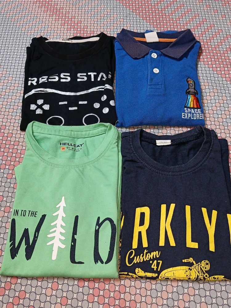 Set Of 4 Tshirt 👕 For Boys