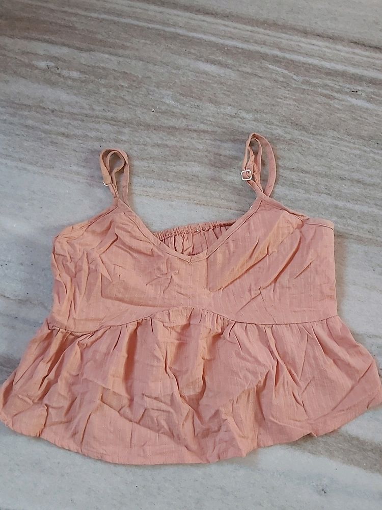 Dusty Pink Cute Crop Top