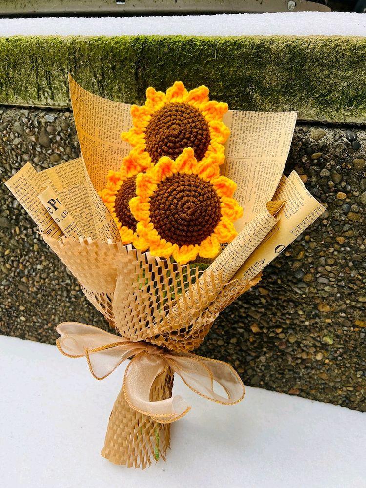 Crochet Sunflower Bouquet 🌻