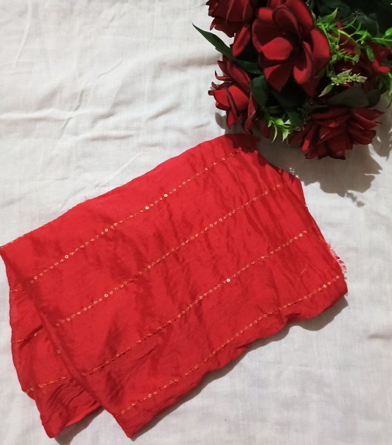 beautiful dupattas Red and pyaji combo